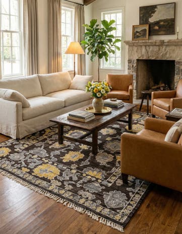 9' x 12' 2 Hand Knotted Oushak Wool Rug
