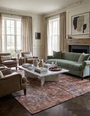 6' 9 x 9' 9 Hand Woven Ultra Vintage Wool Rug