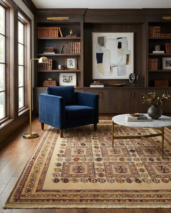 6' 10 x 9' 10 Hand Knotted Sergan Persian Rug