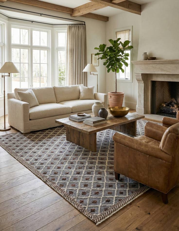 Detail image of  8' 2 x 10' 7  Hand Knotted Darya Wool Rug