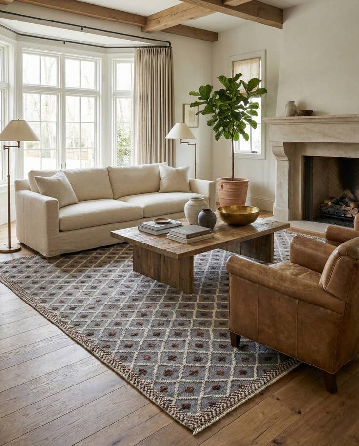 Detail image of 8' 2 x 10' 7 Hand Knotted Darya Wool Rug