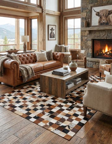 5' x 7' 10 Cowhide Rug