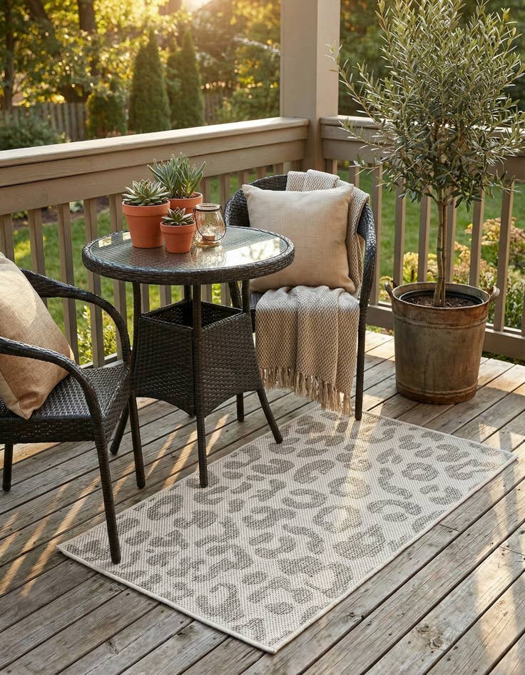 Detail image of 1' 10 x 2' 9  Washable Safari Indoor / Outdoor Rug
