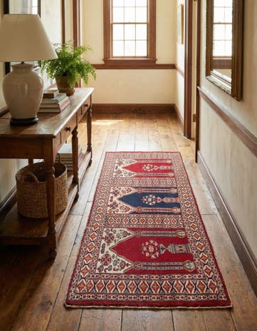 2' 6 x 6' 2 Hand Knotted Lahour Wool Runner Rug