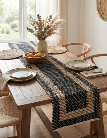 1' 2 x 6' Chindi Jute Table Runner Rug