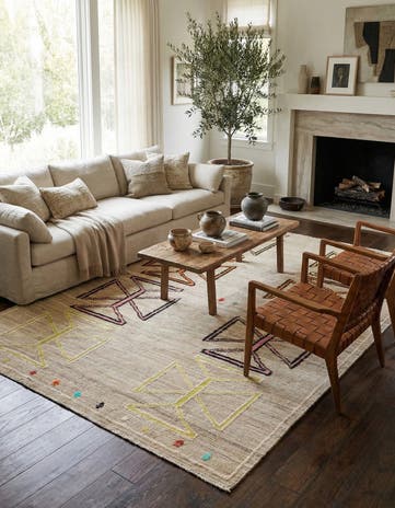 8' 5 x 10' 6 Hand Knotted Moroccan Wool Rug