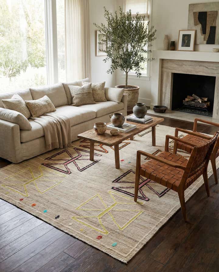 8' 5 x 10' 6 Hand Knotted Moroccan Wool Rug