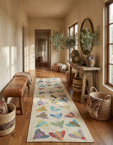 2' 5 x 9' 3 Hand Woven Kilim Suzani Wool Runner Rug