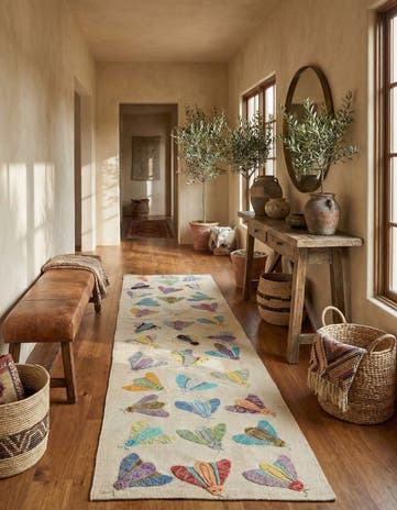 2' 5 x 9' 3 Hand Woven Kilim Suzani Wool Runner Rug