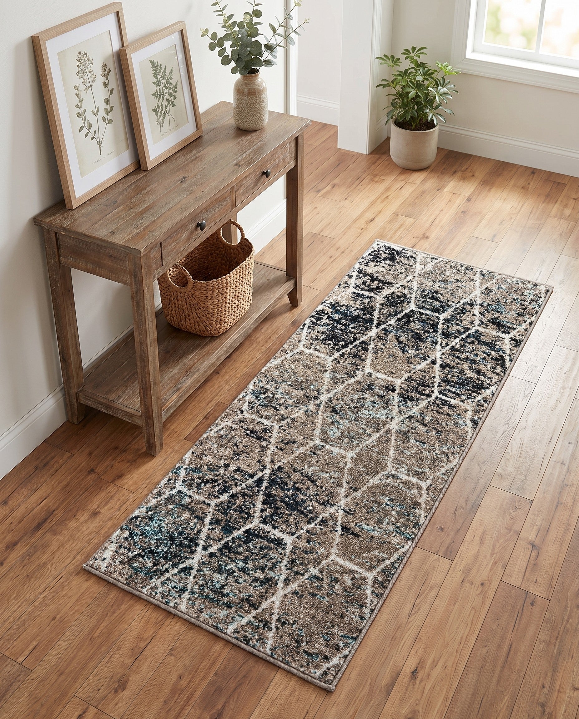 2' x 4' Lattice Frieze Runner Rug
