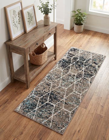 2' x 4' Lattice Frieze Runner Rug