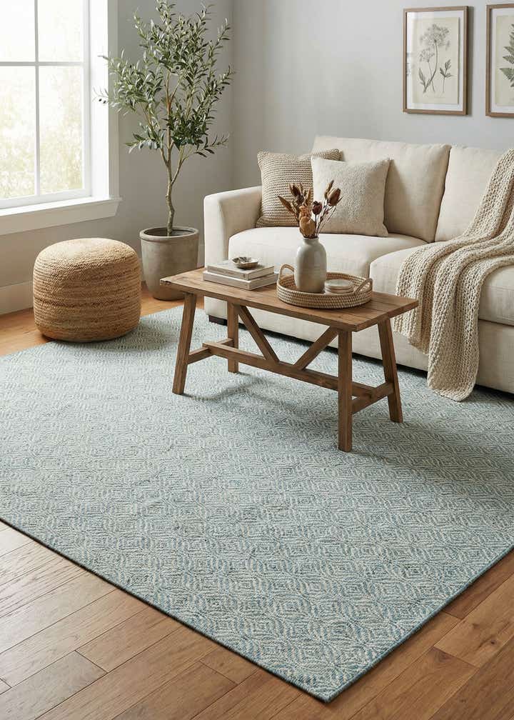 9' x 12' Easy-Clean Trellis Indoor / Outdoor Rug