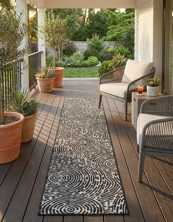 2' 7 x 12' Easy-Clean Modern Indoor / Outdoor...