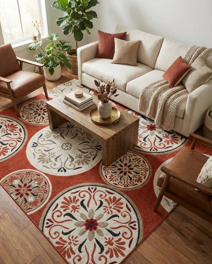 Detail image of 10' x 13' 1 Easy-Clean Modern Indoor / Outdoor Rug