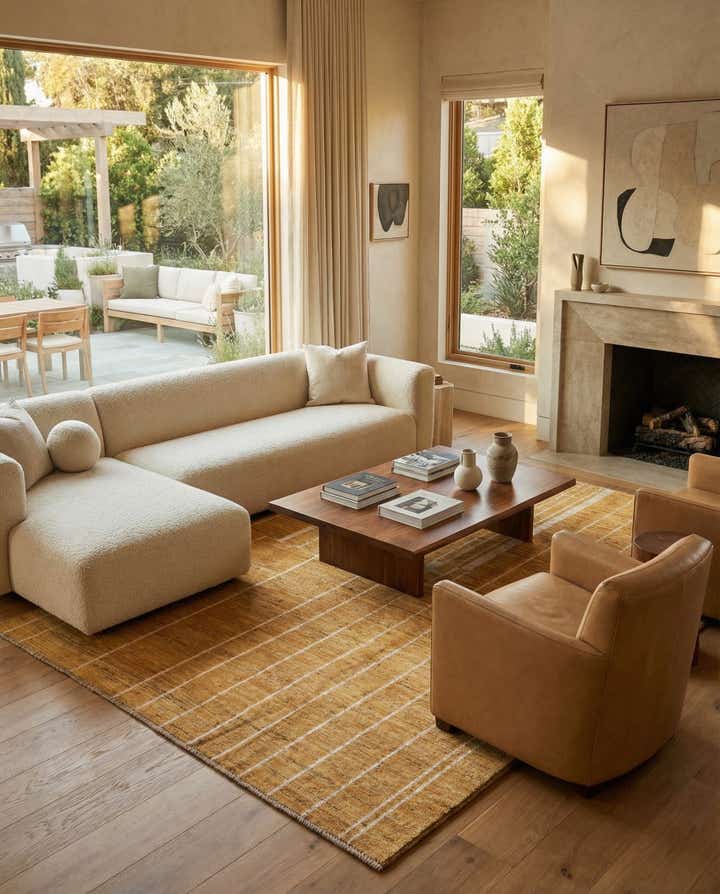 6' 6 x 9' 7 Hand Knotted Darya Wool Rug