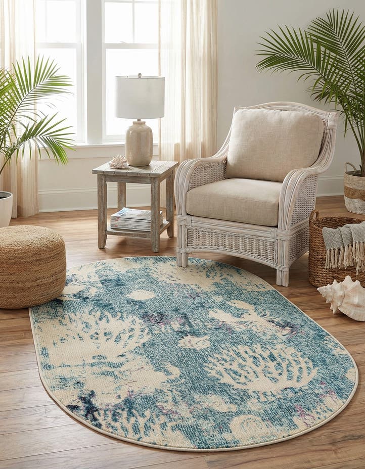 3' 3 x 5' 3 Washable Amalfi Oval Rug