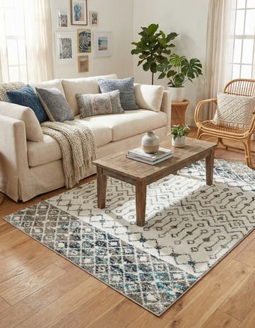 4' x 6' Moroccan Trellis Rug