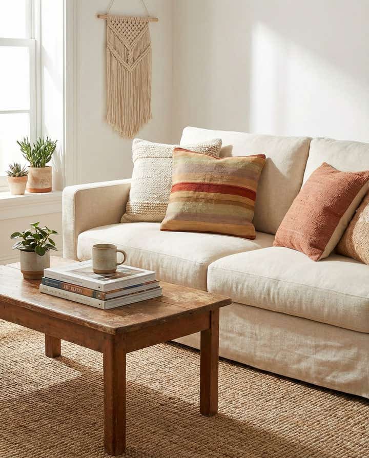 2' 4 x 2' 5 Hand Woven Pillow Wool Square Rug