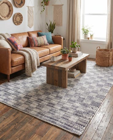  6' 1 x 9'  Hand Woven Chindi Cotton Rug