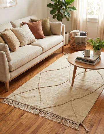 3' 4 x 5' 1 Hand Knotted Moroccan Wool Rug
