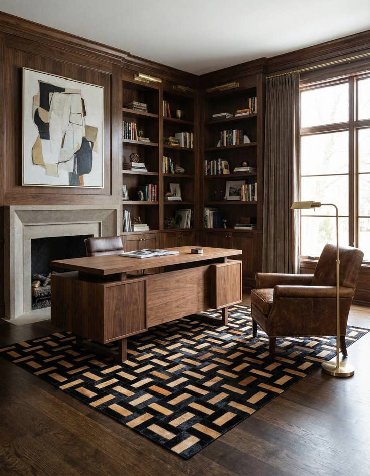 Detail image of  5' 1 x 8' Cowhide - Patchwork Rug