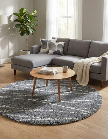 7' x 7' Serenity Shag Round Rug