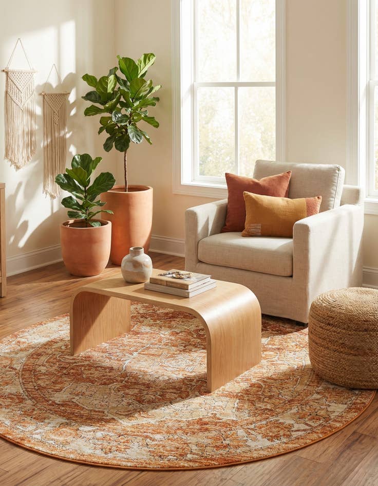 Detail image of  7' 10 x 7' 10 Isabella Round Rug