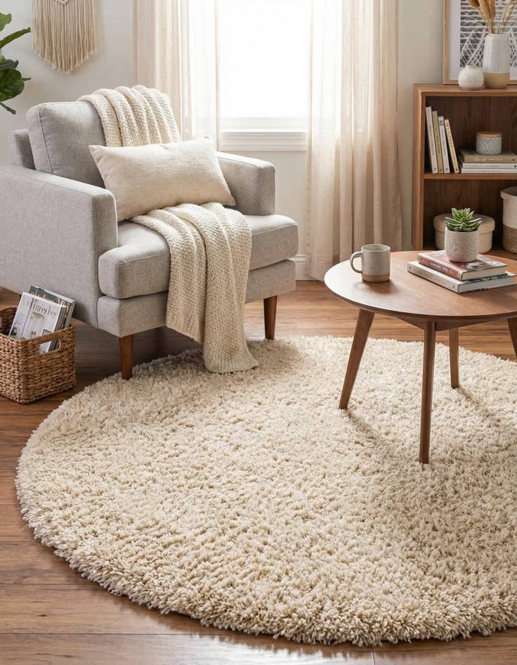 Detail image of 4' x 4' Infinity Shag Round Rug