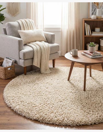4' x 4' Infinity Shag Round Rug