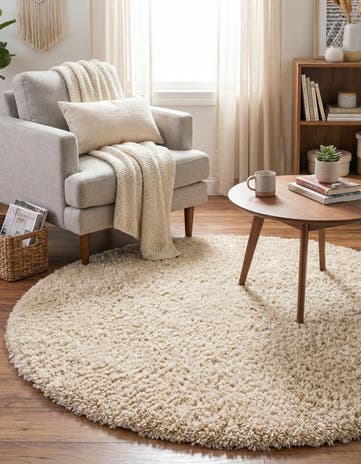 4' x 4' Infinity Shag Round Rug
