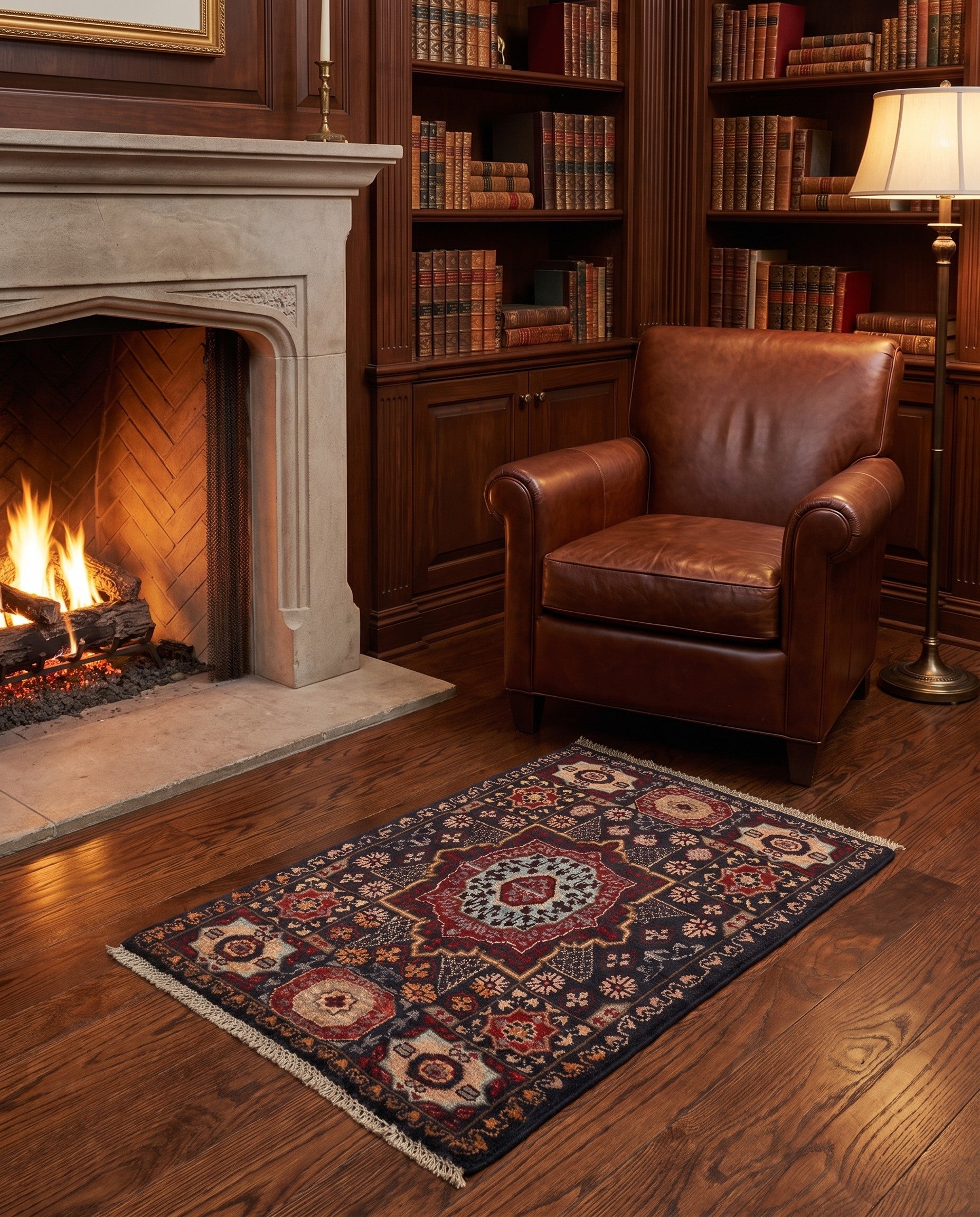 1' 11 x 3' 1 Hand Knotted Mamluk Ziegler Rug
