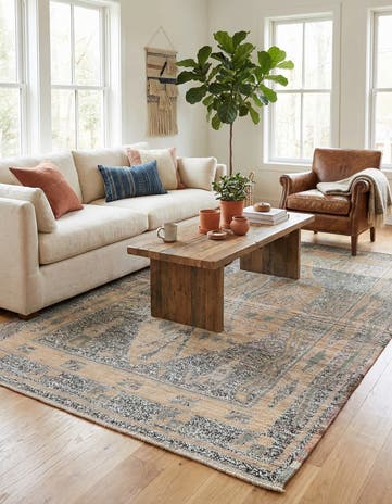 4' 10 x 8' 9 Hand Knotted Moroccan Wool Rug