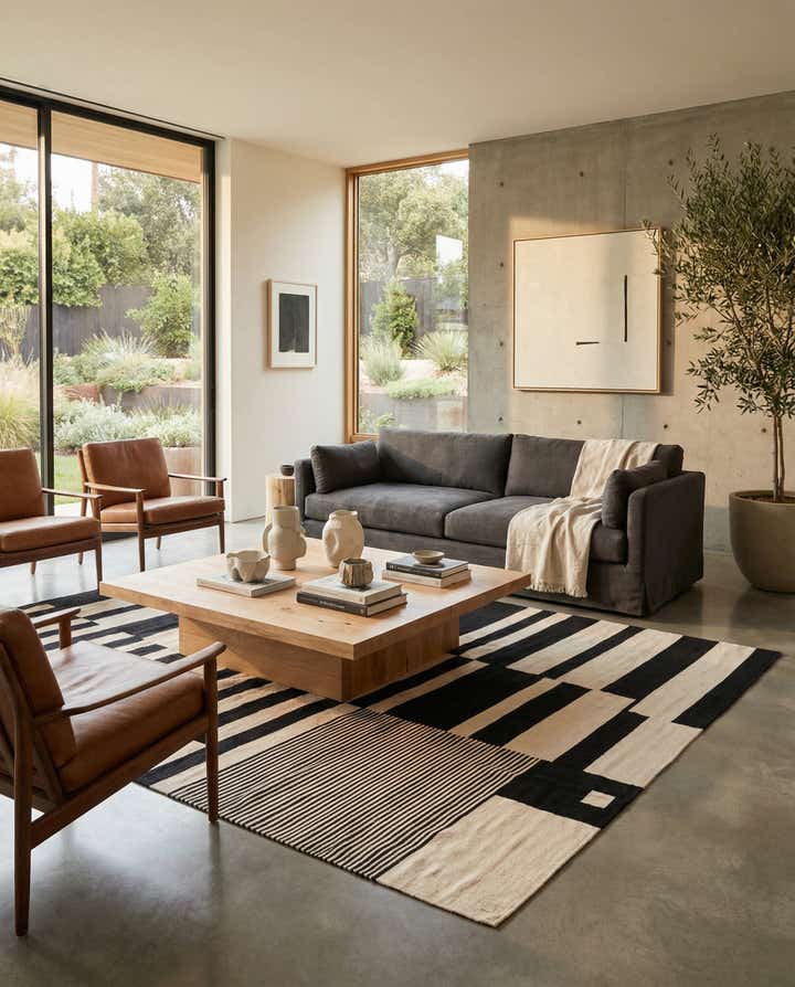 8' 2 x 9' 8 Hand Woven Kilim Modern Wool Rug