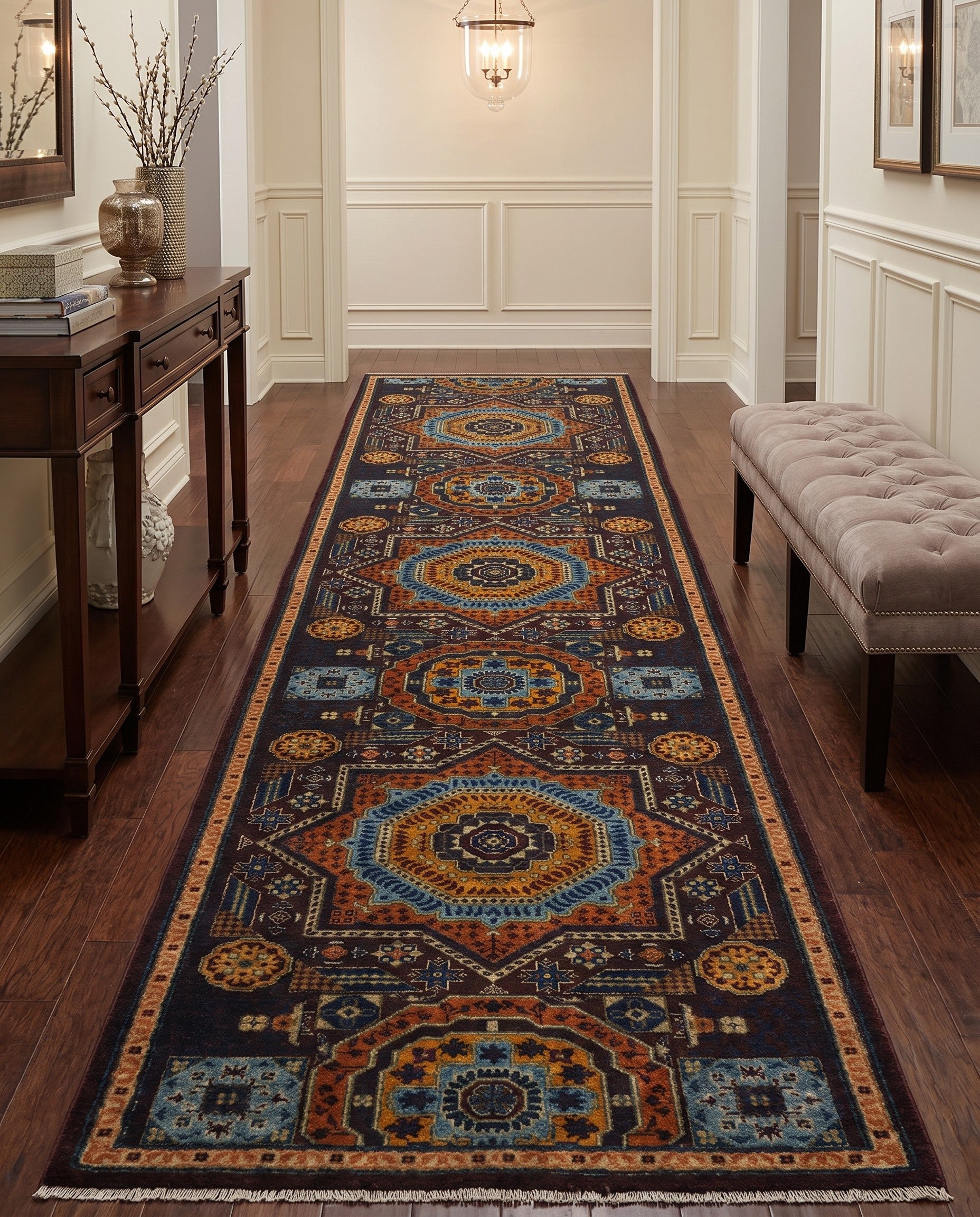2' 9 x 9' 11 Hand Knotted Mamluk Ziegler Runner Rug