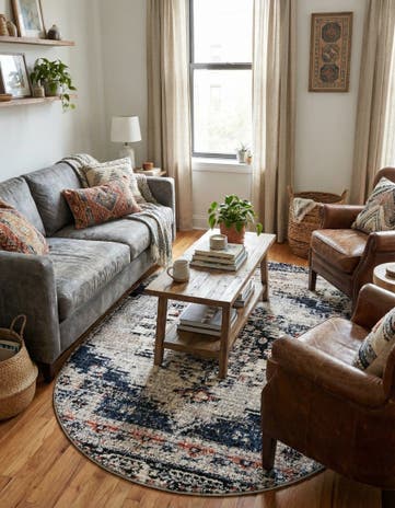 Gray Tucson Oval Rug