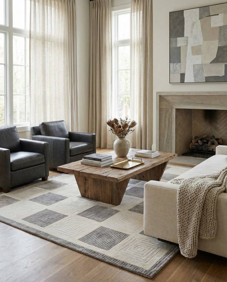 Detail image of 6' 6 x 9' 7 Hand Knotted Darya Wool Rug