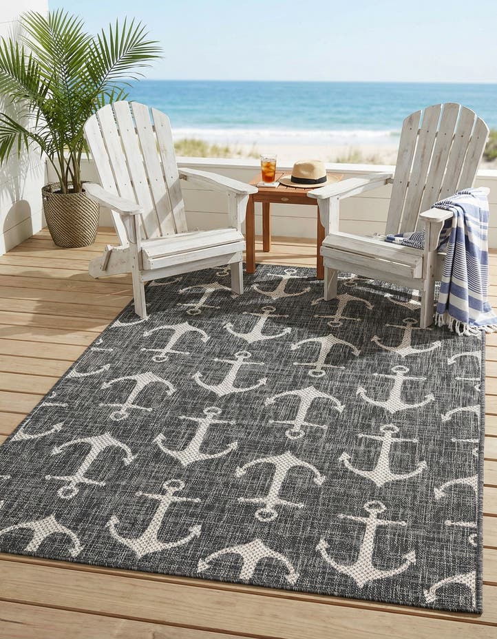 4' x 6' Easy-Clean Coastal Indoor / Outdoo...