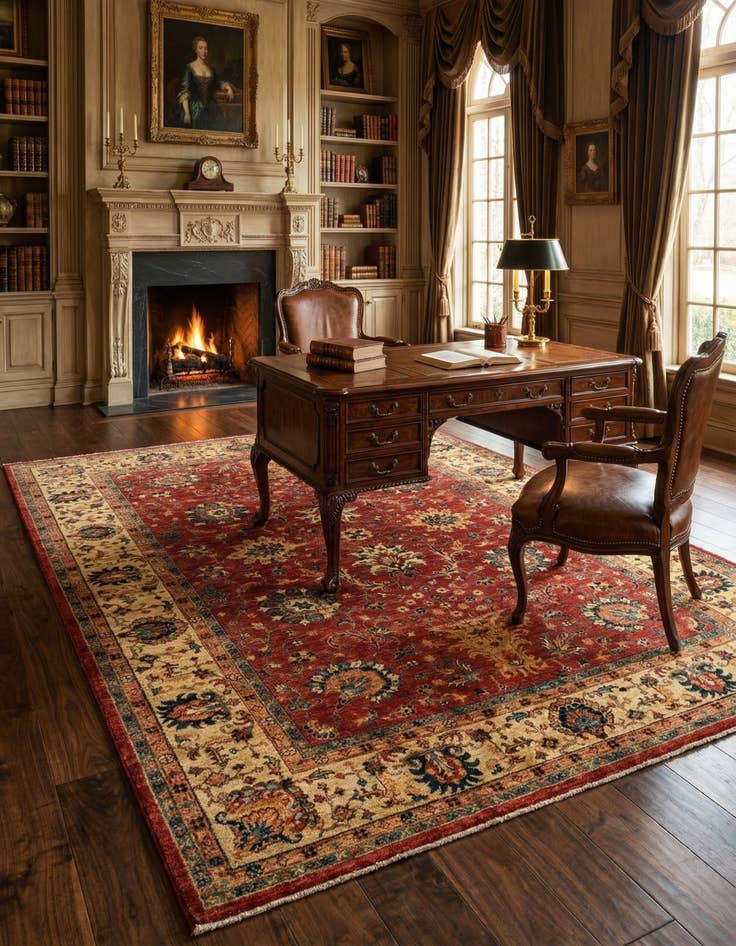 Detail image of  6' 9 x 9' 9 Ariana Ziegler Wool Rug