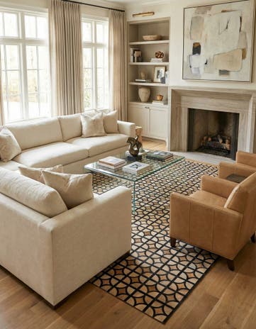 8' 1 x 10' Cowhide Leather Rug