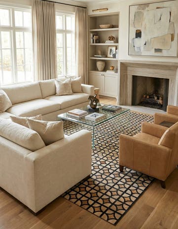8' 1 x 10' Cowhide Leather Rug
