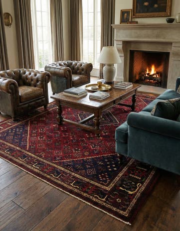 7' 11 x 11' 2 Hand Knotted Mianeh Persian Wool Rug