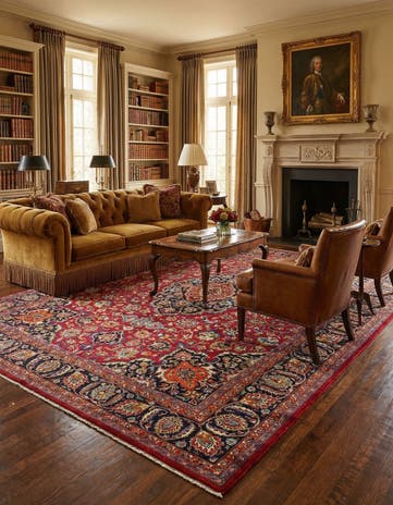 9' 8 x 12' 7 Hand Knotted Mashad Persian Wool Rug