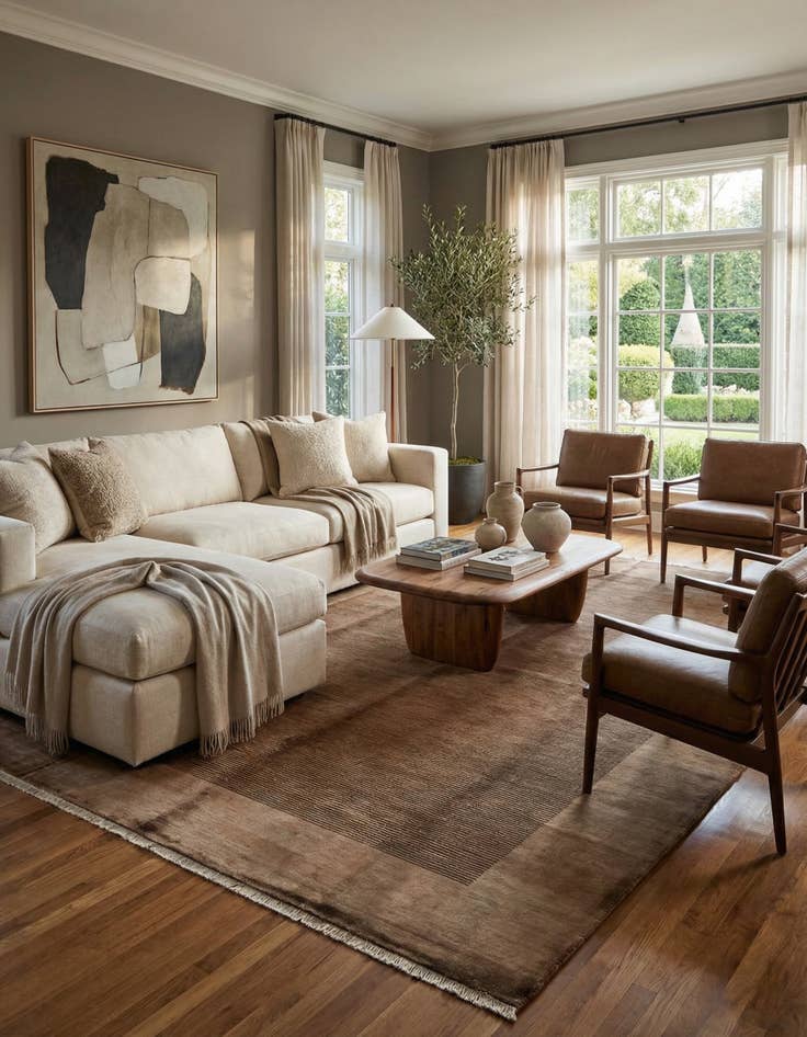 Detail image of  8' x 11' 6  Hand Knotted Darya Wool Rug