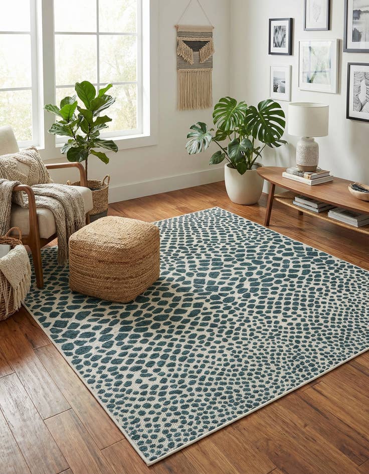 Detail image of 5' 3 x 5' 3 Easy-Clean Jill Zarin Indoor / Outdoor Square Rug
