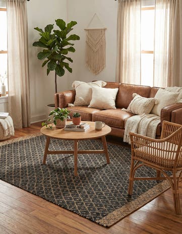 8' x 10' Hand Woven Chindi Trellis Rug