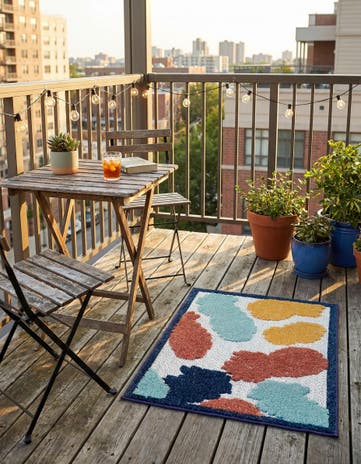 White Easy-Clean Belize Indoor / Outdoor Rug