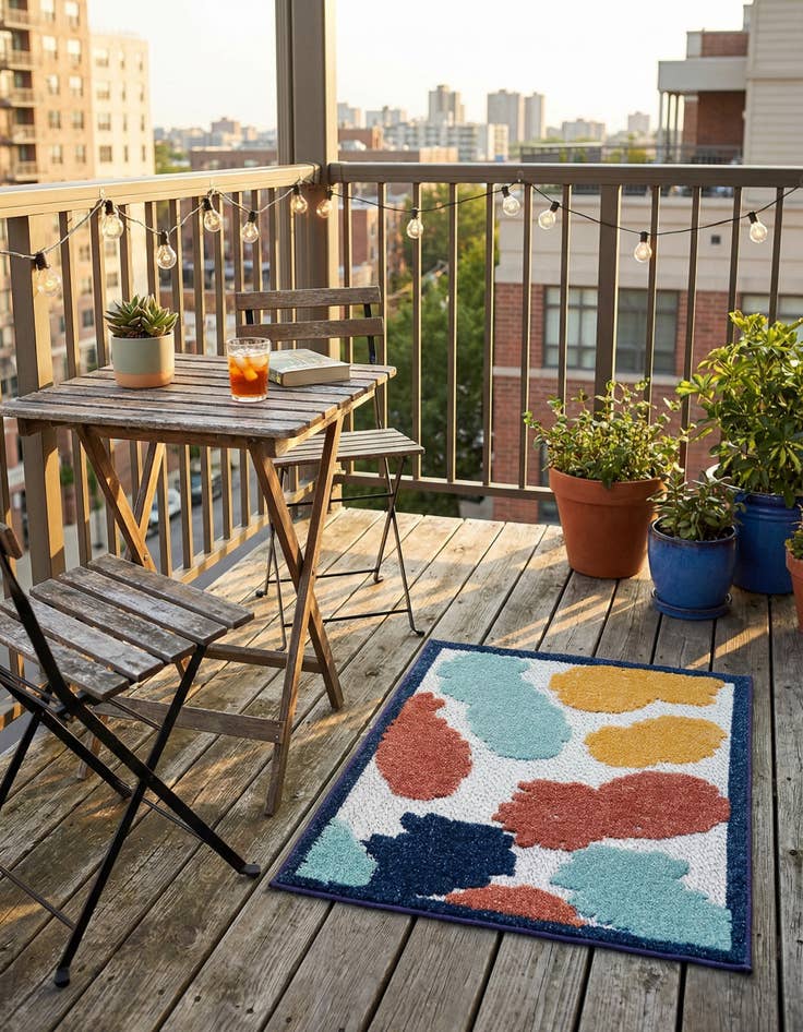 Detail image of 2' x 3' Easy-Clean Belize Indoor / Outdoor Rug