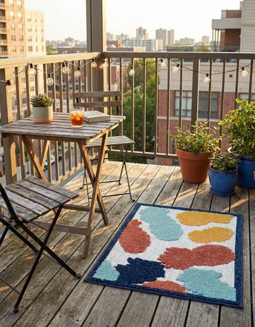 White Easy-Clean Belize Indoor / Outdoor Rug