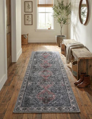 2' x 6' 1 Washable Timeless Runner Rug