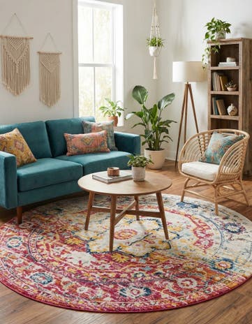 7' 10 x 7' 10 Madeline Vintage Round Rug